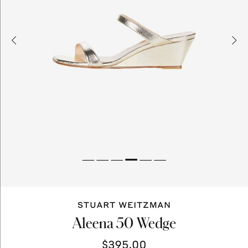 Stuart Weitzman, Aleena 50 Wedge, Color Lame Napp… - image 3